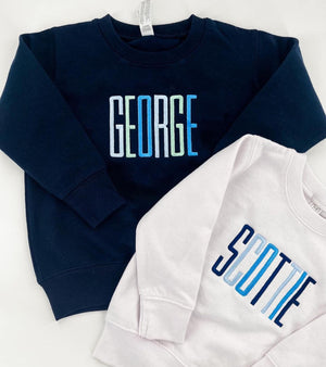 Crewneck Sweatshirt with Full Chest Name