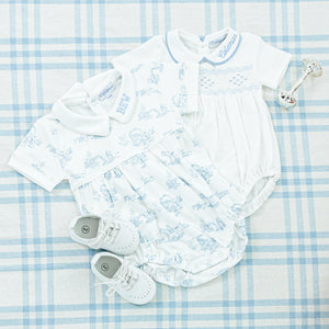 Short Sleeve Smocked Bubble