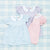 Two personalized children's dresses in different styles with peter pan collars.