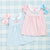 Custom Name Peter Pan Collar Striped Bubble & Dress