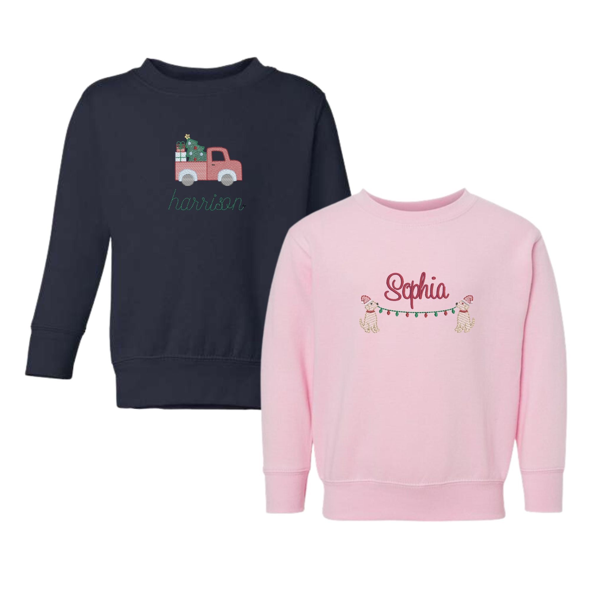 Christmas Crewneck Sweatshirt with Full Chest Motif